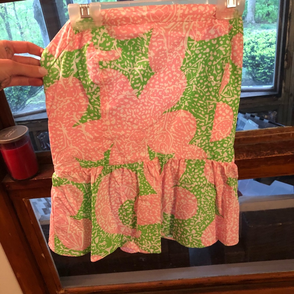 Lily Pulitzer pink and green tube top size 4